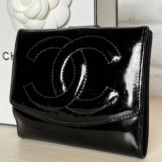 シャネル(CHANEL)のCHANEL シャネル エナメル 二つ折り財布(財布)