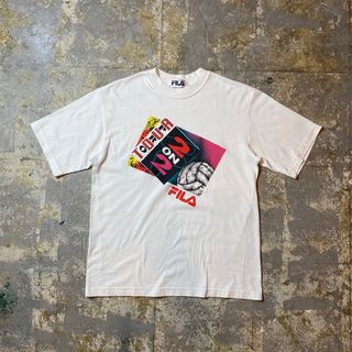 フィラ(FILA)の90s- FILA フィラ tシャツ XL相当 ホワイト(Tシャツ/カットソー(半袖/袖なし))