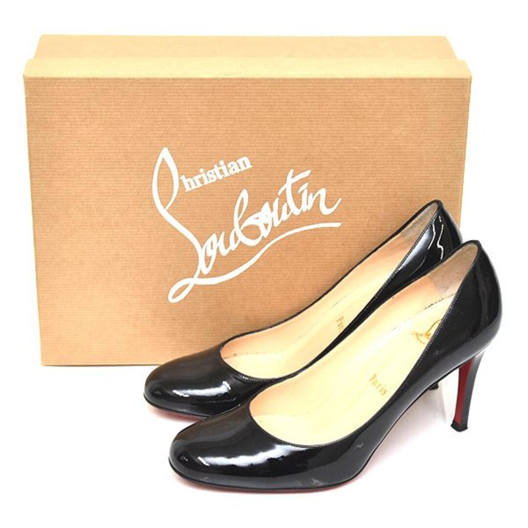 Christian Louboutin(クリスチャンルブタン)の美品♪クリスチャンルブタン エナメル ラウンドトゥ パンプス 35(約22cm) レディースの靴/シューズ(ハイヒール/パンプス)の商品写真