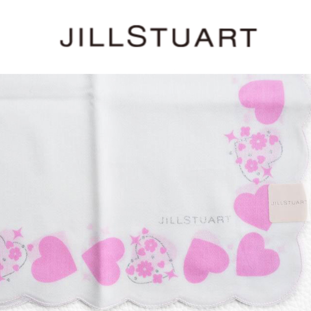 JILLSTUART(ジルスチュアート)の❤新品シールタグ付き ジルスチュアート ハンカチーフ【ハート柄】ホワイト❤ レディースのファッション小物(ハンカチ)の商品写真