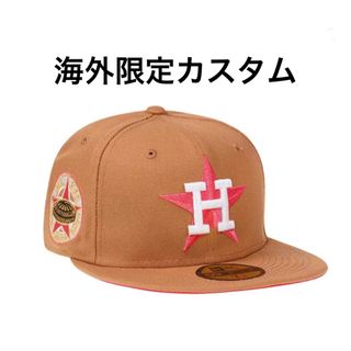 ニューエラー(NEW ERA)の海外カスタム ニューエラ ヒューストン アストロズ ベージュ キャップ 別注(キャップ)