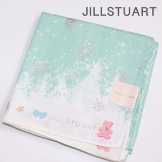 ジルスチュアート(JILLSTUART)の❤新品シールタグ付き ジルスチュアート ハンカチーフ【熊ちゃん柄】グリーン❤(ハンカチ)