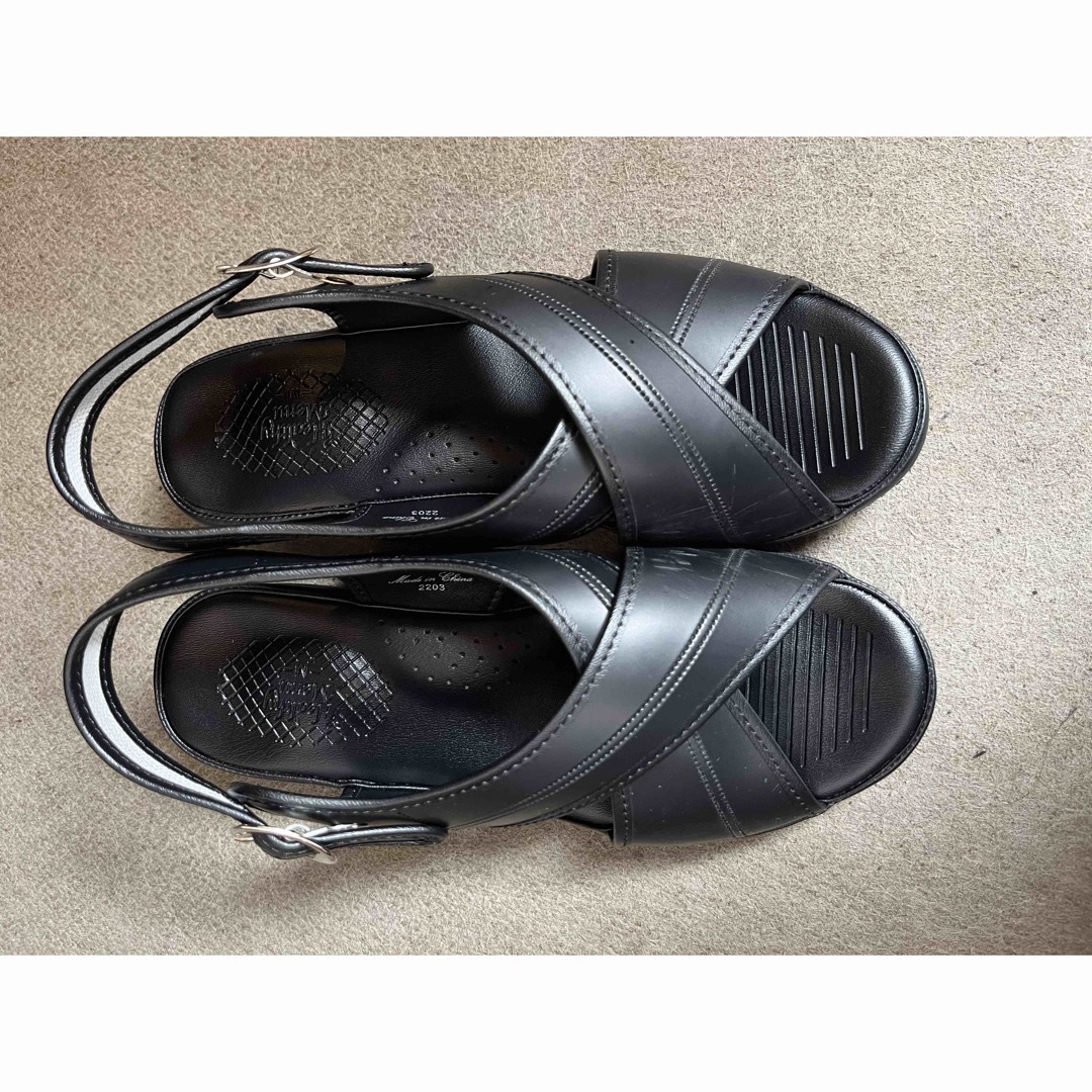 ナースサンダル　黒 レディースの靴/シューズ(サンダル)の商品写真