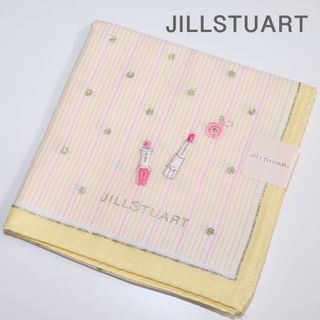 ジルスチュアート(JILLSTUART)の❤新品シールタグ付き ジルスチュアート ハンカチーフ【リップ柄】イエロー❤(ハンカチ)