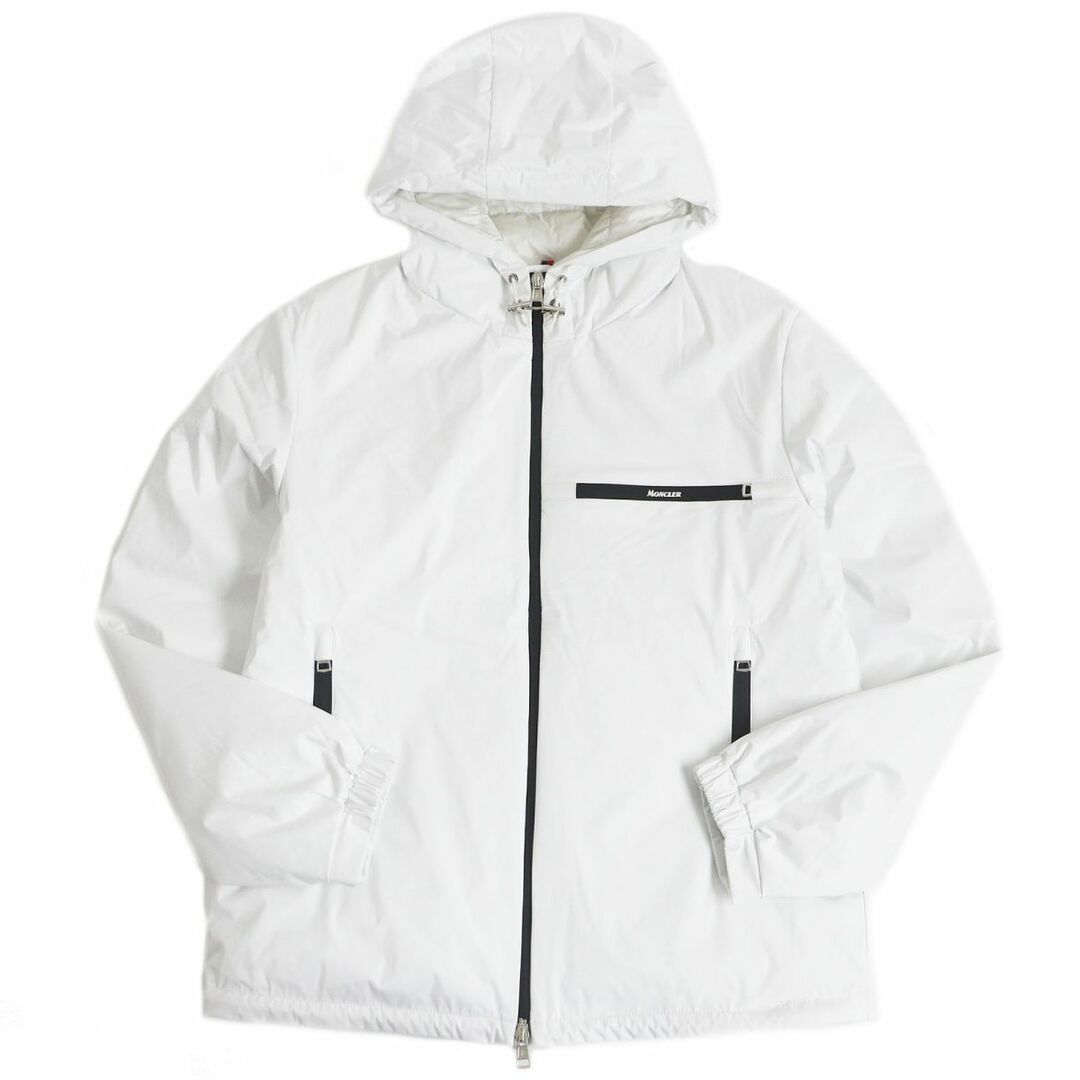 極美品□21SS MONCLER/モンクレール LOUPIAC フーデッド ダブルZIP ライトダウンジャケット/ブルゾンジャケット ホワイト 1 正規品 メンズ