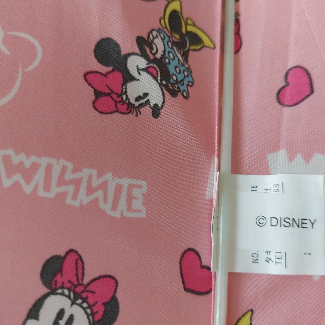 Disney(ディズニー)の傘　45㎝　キッズ　ディズニー　ミニーマウス　ピンク　2面透明　45㎝　中古品 キッズ/ベビー/マタニティの外出/移動用品(その他)の商品写真