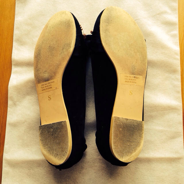 RANDA(ランダ)のビジュー♡リボン フラットシューズ レディースの靴/シューズ(ローファー/革靴)の商品写真