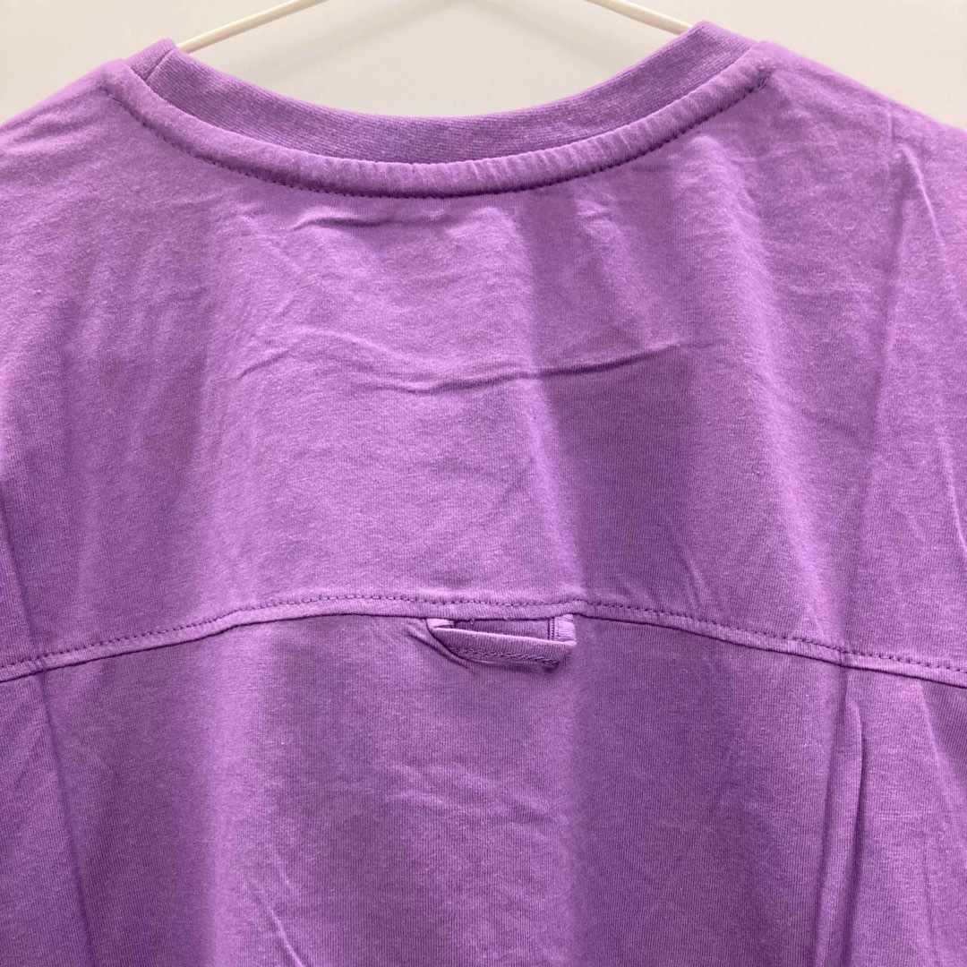 L 半袖 Tシャツ ホーンテッドマンション 壁紙柄 紫 ディズニー
