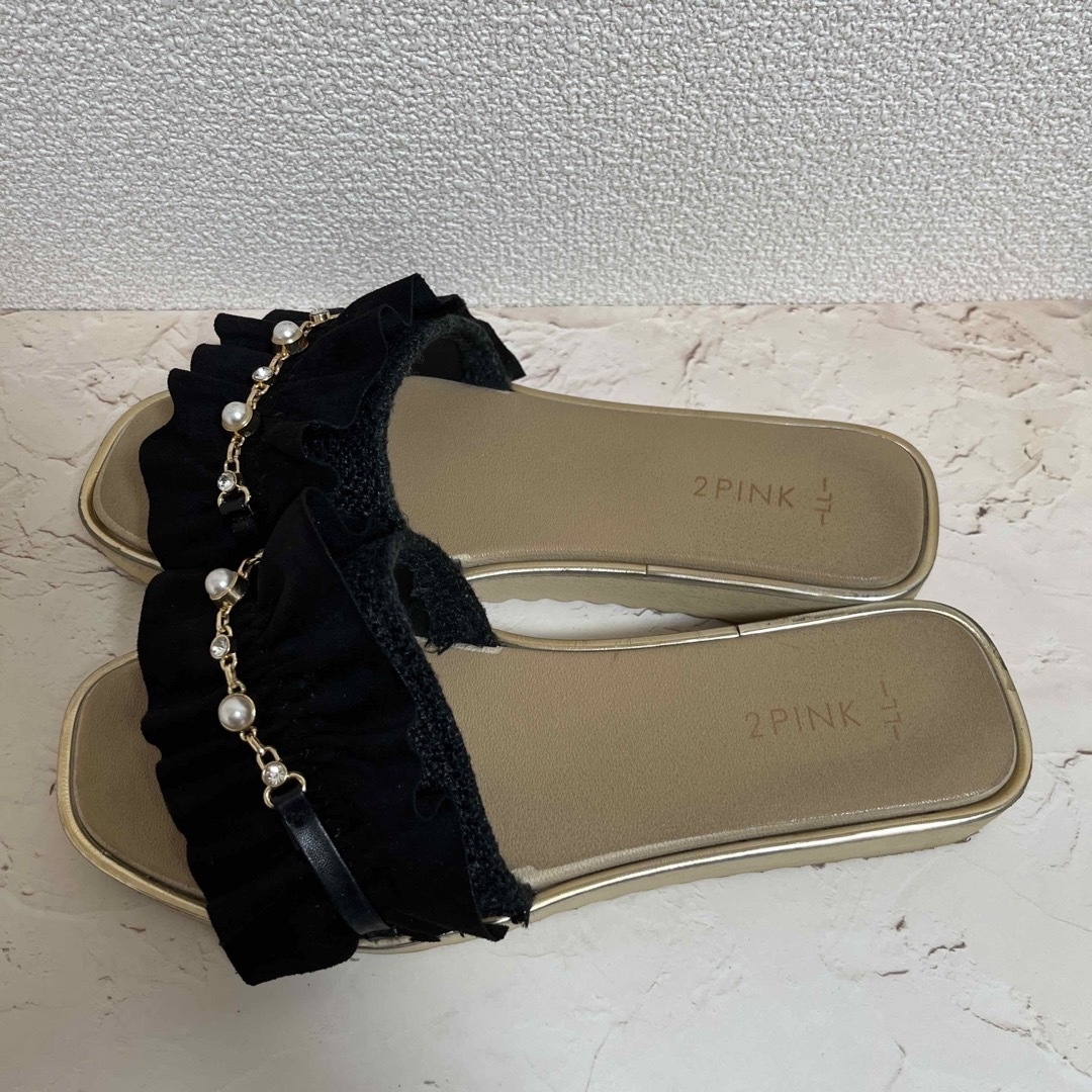 ビジュー サンダル レディースの靴/シューズ(サンダル)の商品写真