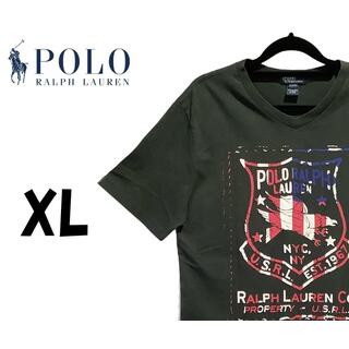 ポロラルフローレン(POLO RALPH LAUREN)のポロラルフローレン　半袖 Tシャツ　ビッグプリント　ブラック　XL　K00125(Tシャツ/カットソー(半袖/袖なし))