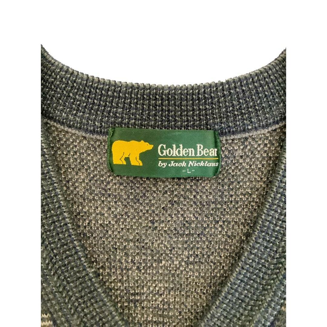 Golden Bear(ゴールデンベア)のゴールデンベア　ニット　セーター　グレー系　L　K00119 メンズのトップス(ニット/セーター)の商品写真