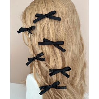 ザラ(ZARA)のリボンヘアクリップ ヘアクリップ リボン アレンジ りぼん ミニクリップ(バレッタ/ヘアクリップ)