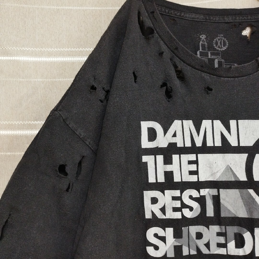 グランジダメージ加工リメイクTシャツtシャツBrokenBOROUS古着 グランジダメージ加工リメイクTシャツtシャツBrokenBOROUS古着