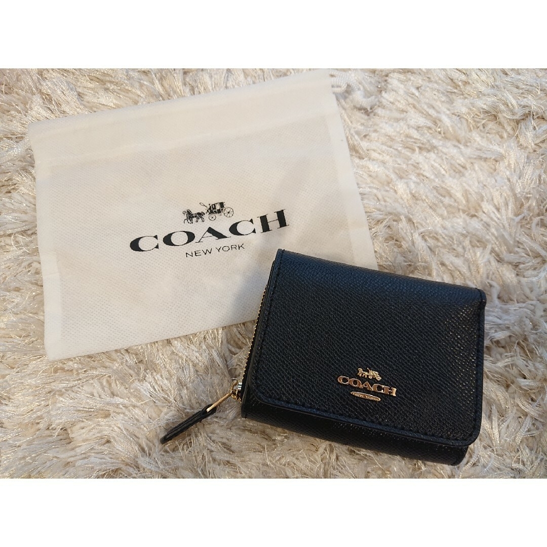 COACH(コーチ)のRakumako様専用 コーチ コンパクト財布 ブラック レディースのファッション小物(財布)の商品写真