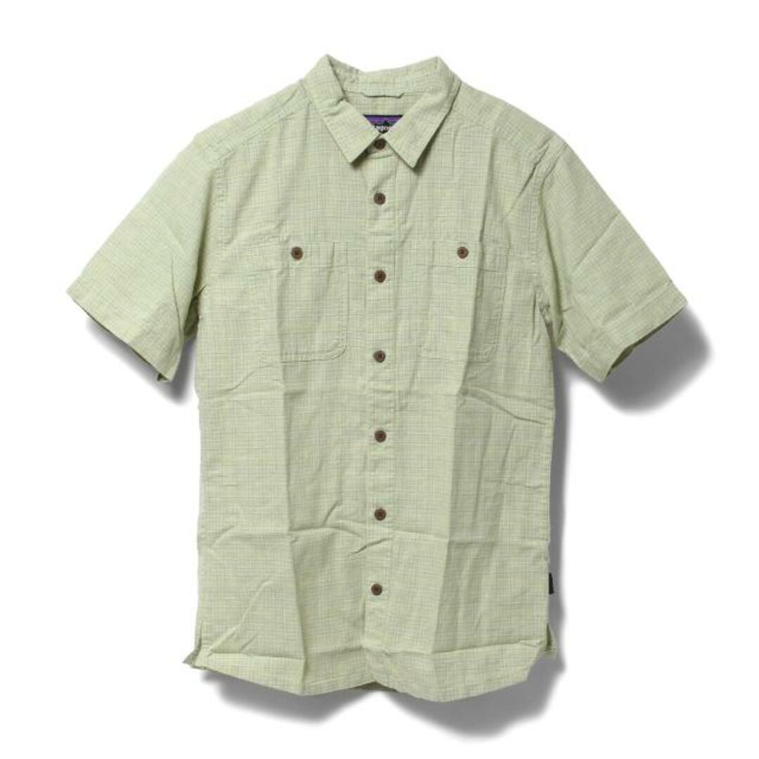 【新品未使用】 patagonia パタゴニア シャツ Mens Back Step Shirt メンズ バック ステップ シャツ メンズ 半袖 コットン 【XLサイズ/RAINFALL PLAID/SALVIA GREEN】サイズ単位