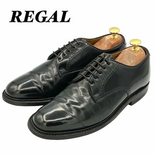 リーガル(REGAL)のREGAL 2504 黒 外羽根プレーントゥ 24.5 EE(ドレス/ビジネス)