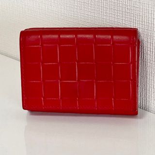 ボッテガヴェネタ(Bottega Veneta)のボッテガヴェネタ マキシ イントレチャート コンパクトウォレット レッド 赤(財布)