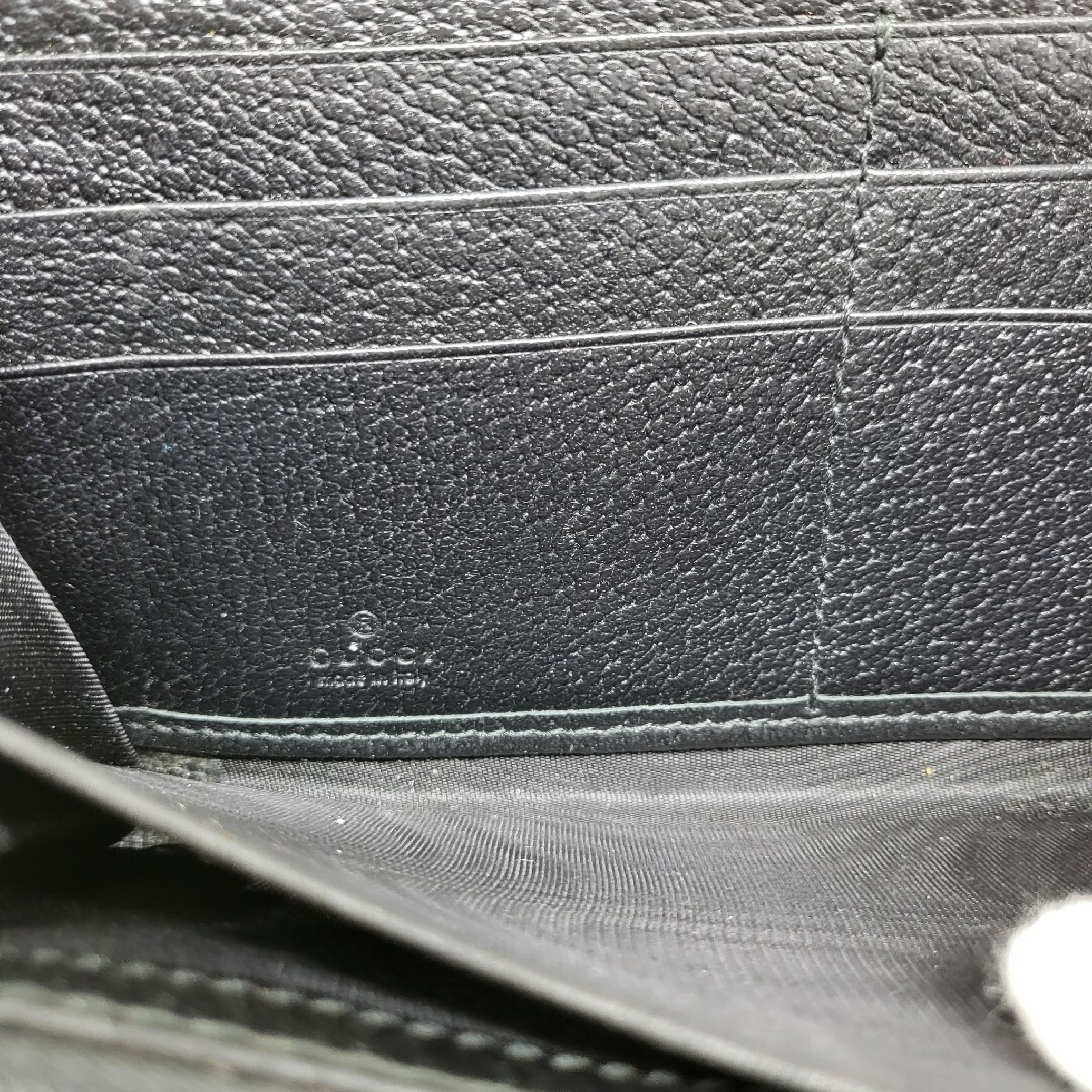 【極美品】 GUCCI グッチ ラウンドファスナー 長財布 財布 蜂 レザー 黒