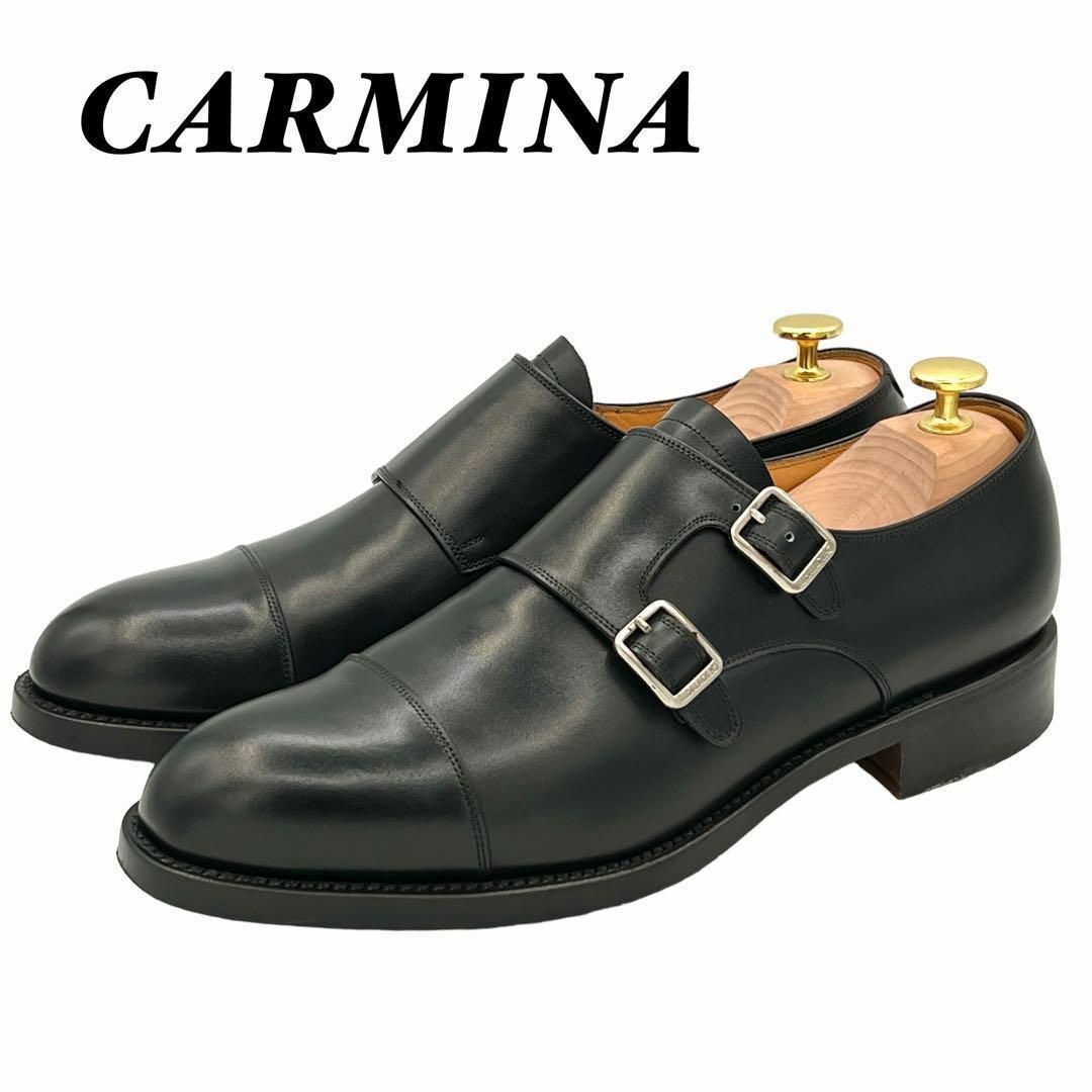 CARMINA(カルミナ)のCARMINA 6399 黒 ダブルモンクストラップ UK8.5 メンズの靴/シューズ(ドレス/ビジネス)の商品写真
