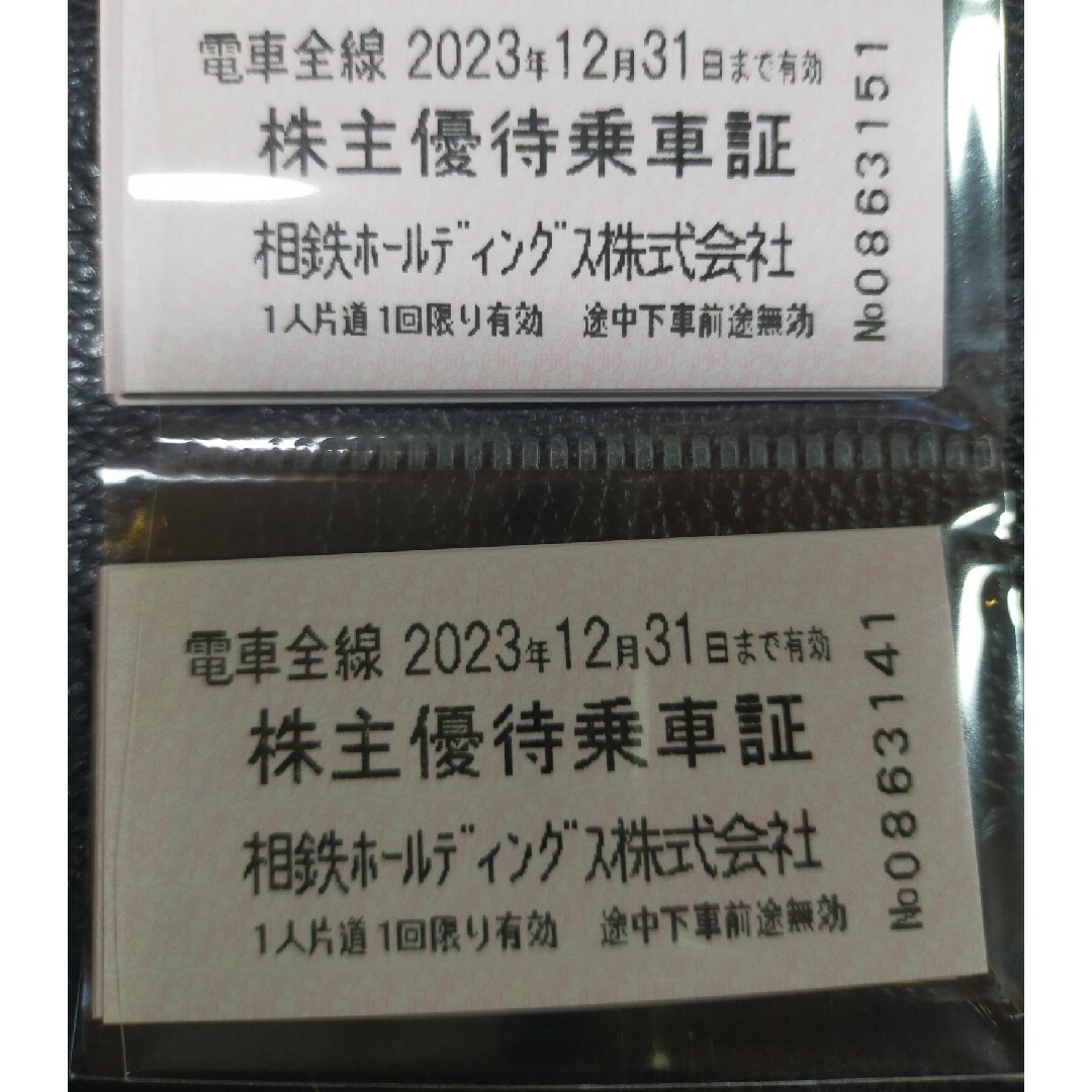 相鉄ホールディングス株式会社　株主優待乗車券40枚 1