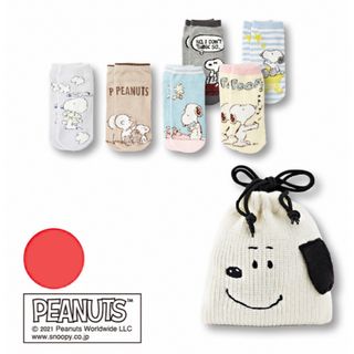 ピーナッツ(PEANUTS)のPEANUTS♥︎スヌーピー♥︎巾着付き6足セット♥︎新品未使用品(ソックス)