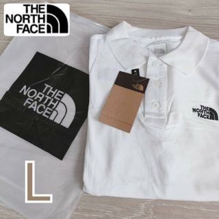 ザノースフェイス(THE NORTH FACE)のTHE NORTH FACEノースフェイス半袖ポロシャツTシャツホワイト白L(ポロシャツ)