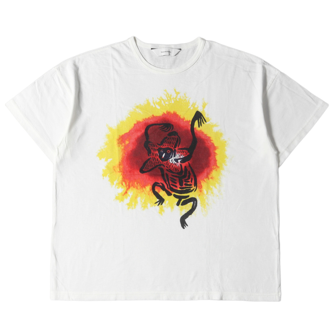 SASQUATCH fabrix サスクワッチ Tシャツ サイズ:M 22SS 花神 グラフィック クルーネック Tシャツ KASHIN DYES-B T-SHIRT ホワイト 白 トップス カットソー 半袖 【メンズ】【美品】