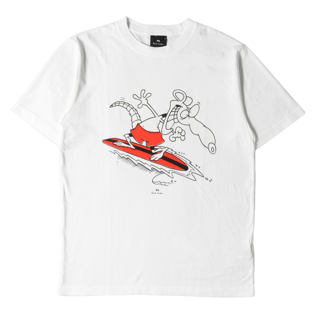 Paul Smith(ポールスミス)のPaul Smith ポールスミス Tシャツ サイズ:M キャラクター グラフィック クルーネック Tシャツ ホワイト 白 トップス カットソー 半袖 【メンズ】 メンズのトップス(Tシャツ/カットソー(半袖/袖なし))の商品写真