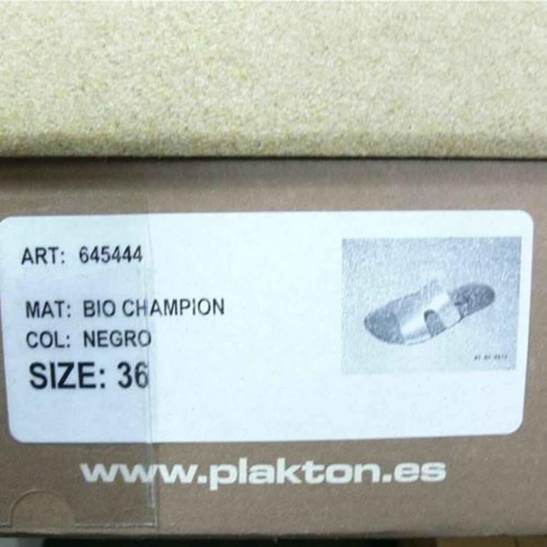 PLAKTON(プラクトン)のPLAKTON プラクトン フラットサンダル 23.0m EU36 SL/BK レディースの靴/シューズ(サンダル)の商品写真