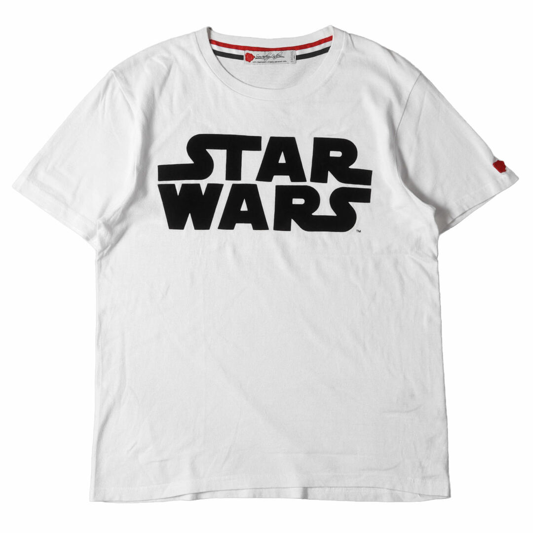 SEVESKIG セヴシグ Tシャツ サイズ:M STAR WARS フロッキー タイトル ロゴ クルーネック Tシャツ CS-SV-GS-3001 スターウォーズ ホワイト 白 トップス カットソー 半袖 【メンズ】