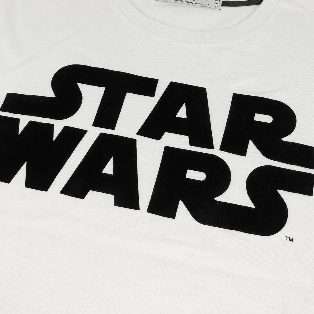 SEVESKIG セヴシグ Tシャツ サイズ:M STAR WARS フロッキー タイトル ロゴ クルーネック Tシャツ CS-SV-GS-3001 スターウォーズ ホワイト 白 トップス カットソー 半袖 【メンズ】【中古】 メンズのトップス(Tシャツ/カットソー(半袖/袖なし))の商品写真