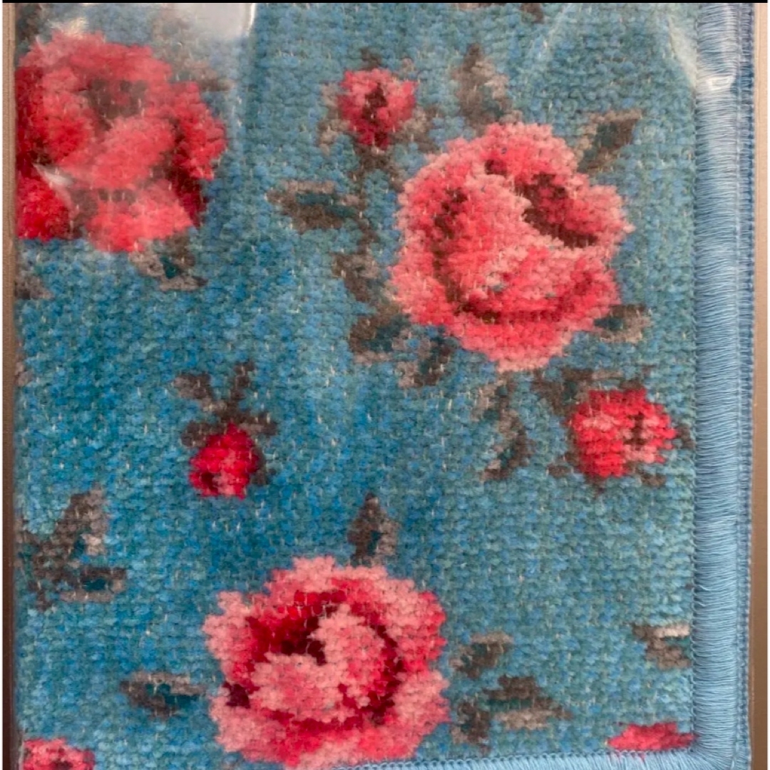FEILER(フェイラー)のフェイラー FEILER ハンカチ 青 ピンク 花 花柄 レディースのファッション小物(ハンカチ)の商品写真