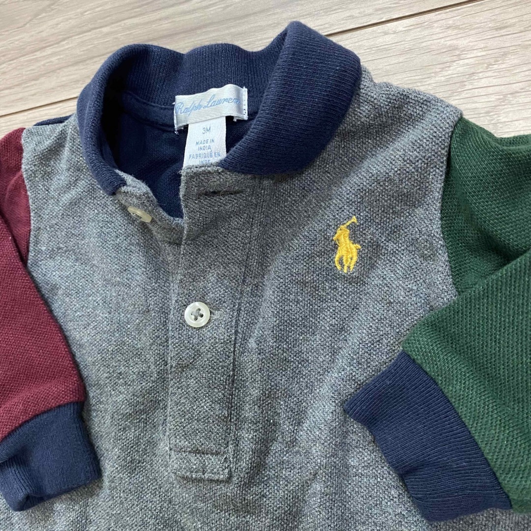 Ralph Lauren(ラルフローレン)のラルフローレン ベビー 長袖 ロンパース 3M 美品 キッズ/ベビー/マタニティのベビー服(~85cm)(ロンパース)の商品写真