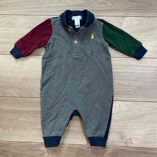 ラルフローレン(Ralph Lauren)のラルフローレン ベビー 長袖 ロンパース 3M 美品(ロンパース)