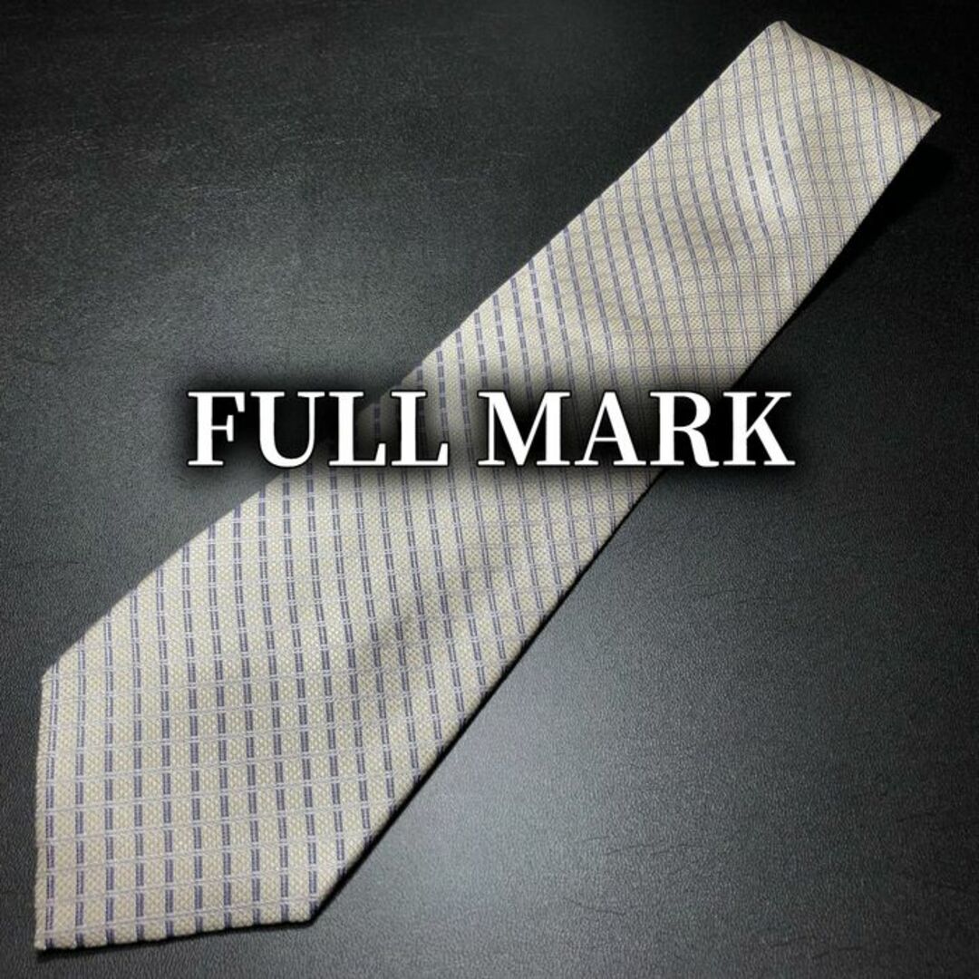 青山(アオヤマ)のフルマーク チェック ライトグレー ネクタイ B102-L14 メンズのファッション小物(ネクタイ)の商品写真