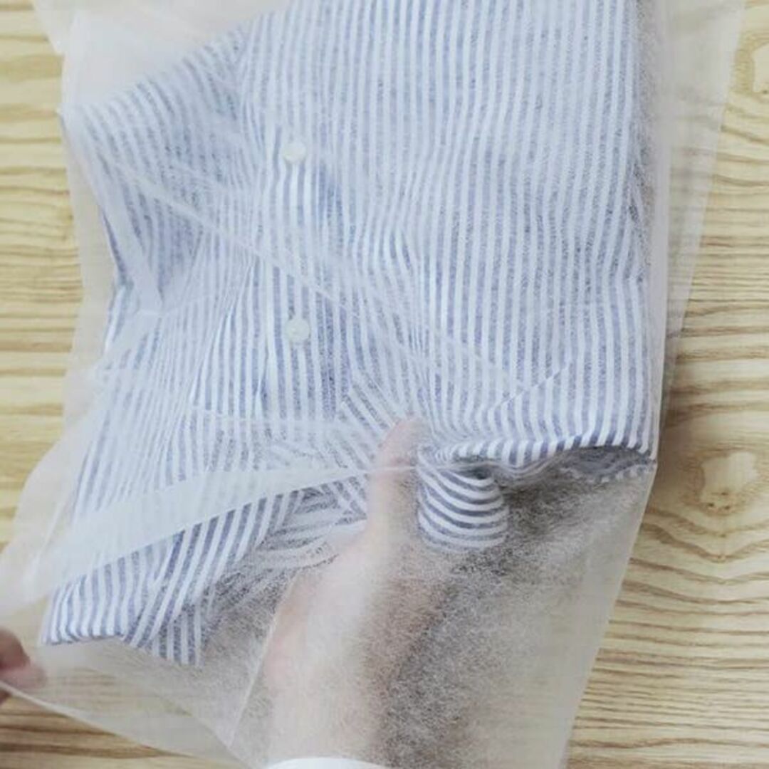 【パッケージランド】アパレル通販向けラッピング袋、不織布製(白)100枚/(大サ