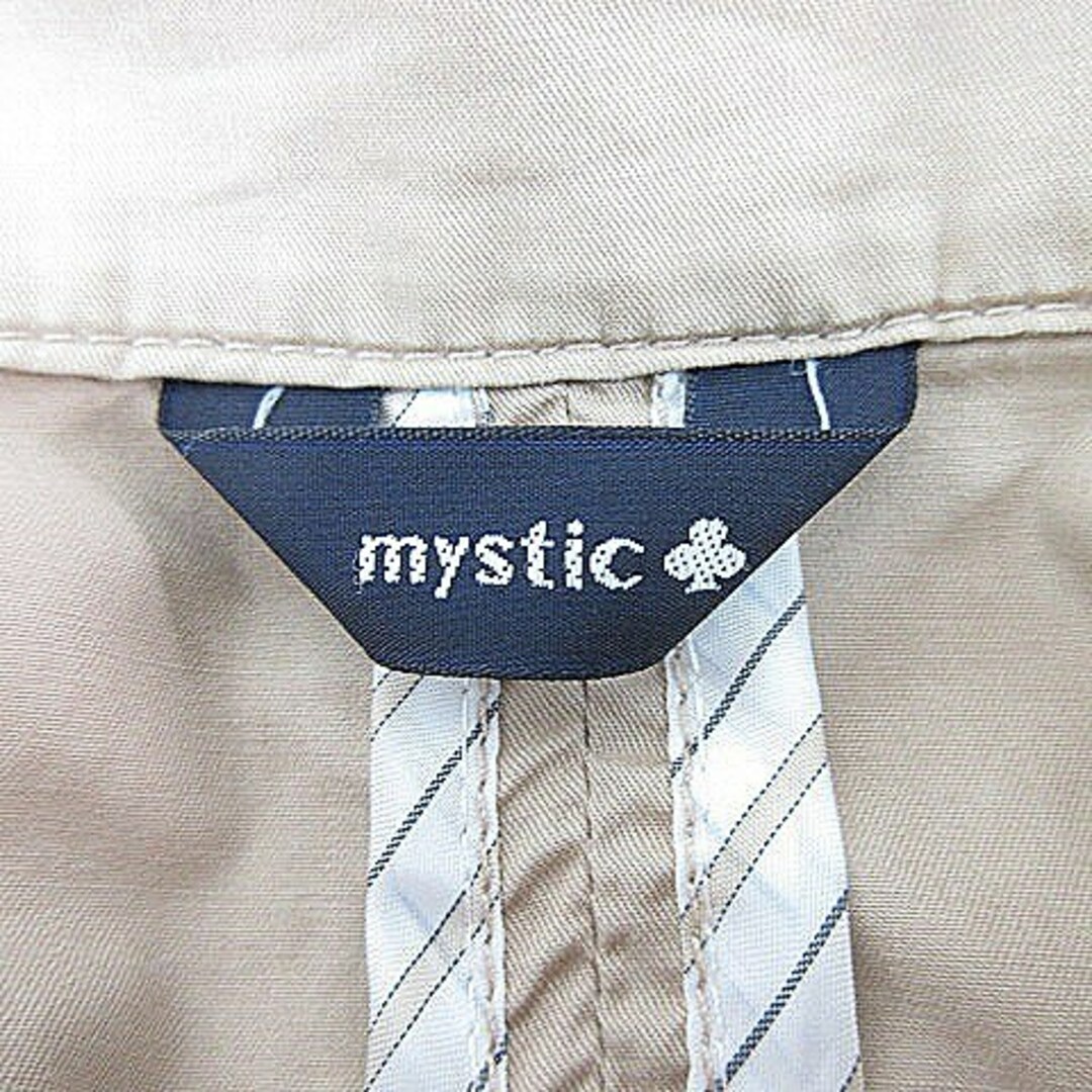 mystic(ミスティック)のミスティック コート トレンチ スプリング 長袖 ミドル丈 コットン ベージュ レディースのジャケット/アウター(トレンチコート)の商品写真