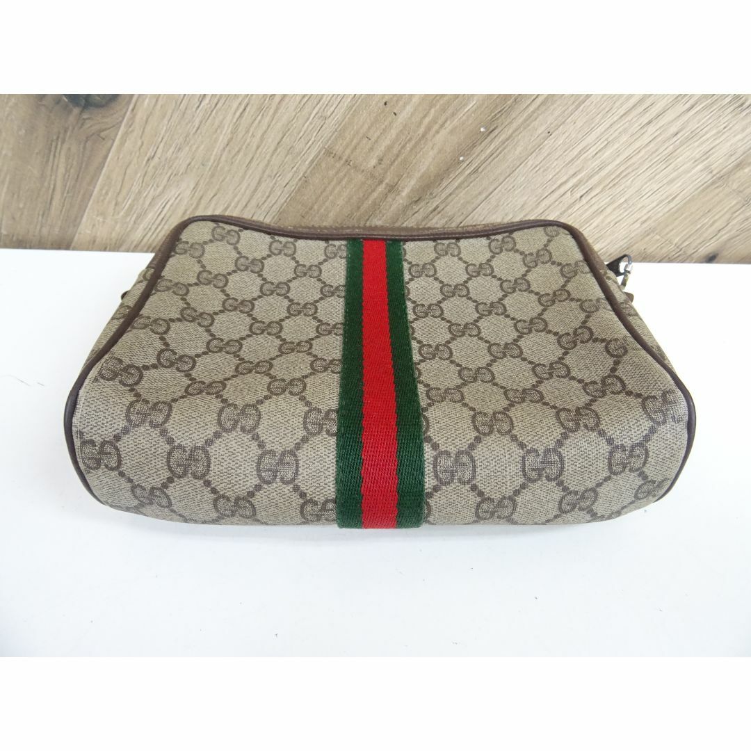 Gucci(グッチ)のKM015/ オールド グッチ GG シェリーライン PVC レザー レディースのバッグ(クラッチバッグ)の商品写真