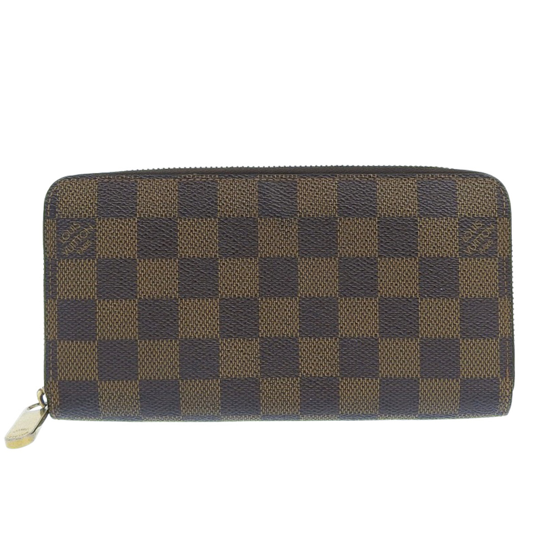 【LOUIS VUITTON】ルイ・ヴィトン ジッピーウォレット N60015 ダミエキャンバス 茶 ユニセックス 長財布