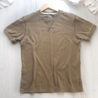 ムジルシリョウヒン(MUJI (無印良品))の無印良品　綿100% 半袖　Tシャツ　カーキ　天竺編み　メンズ　Mサイズ(Tシャツ/カットソー(半袖/袖なし))