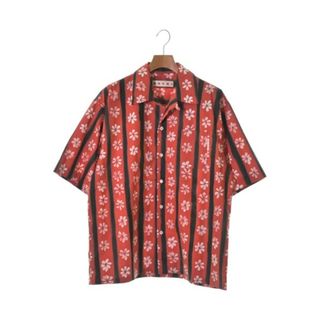 マルニ(Marni)のMARNI マルニ カジュアルシャツ 50(XL位) 赤x白x黒(総柄) 【古着】【中古】(シャツ)