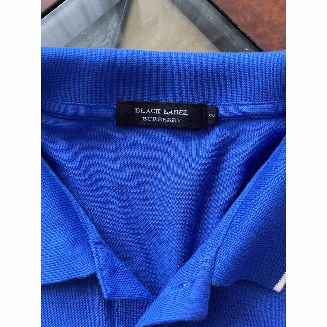 BURBERRY BLACK LABEL(バーバリーブラックレーベル)のBURBERRY バーバリーブラックレーベル ポロシャツ 2 M 絹混 メンズのトップス(ポロシャツ)の商品写真