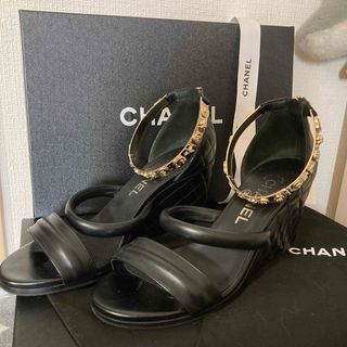 CHANEL コメット 白 ストラップサンダル