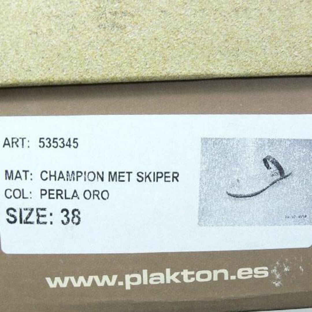 PLAKTON(プラクトン)のPLAKTON フラットサンダル 24.0m EU38 SL/PW/GD レディースの靴/シューズ(サンダル)の商品写真