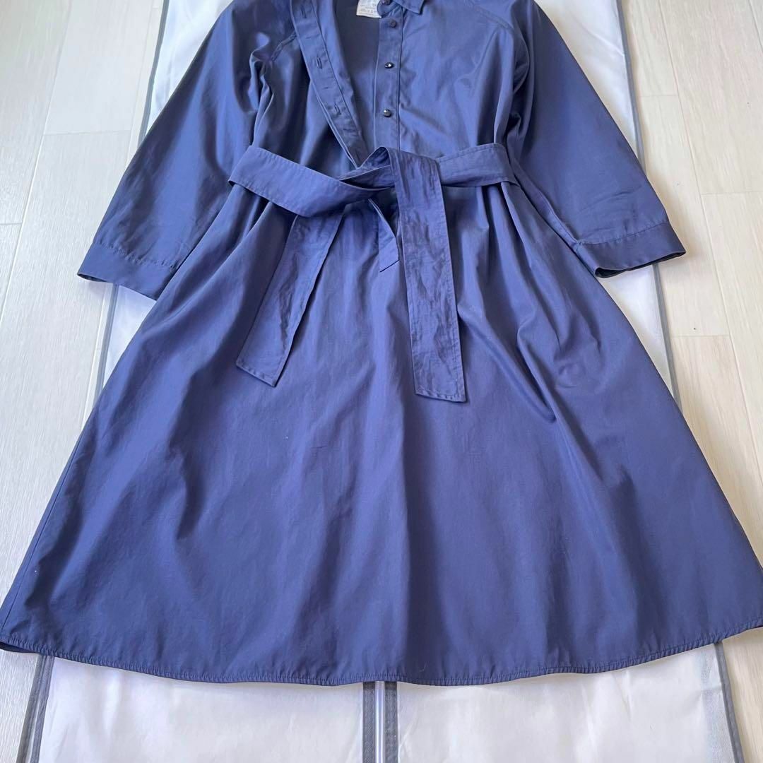 美品!MaxMara 【白タグ】 ノースリーブワンピース 藤の花 230566-