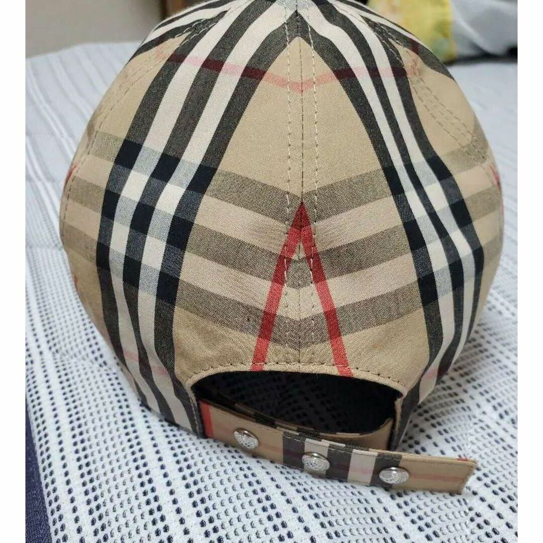 バーバリー burberry 未使用 キャップ チェック TBロゴ サイズL