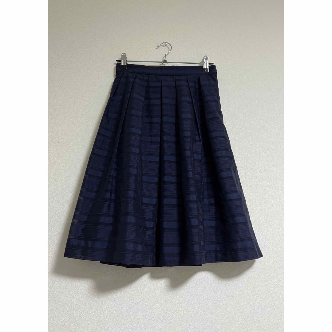 Techichi(テチチ)のTechichi テチチ スカート ネイビー フレア 透け感 レディースのスカート(ひざ丈スカート)の商品写真