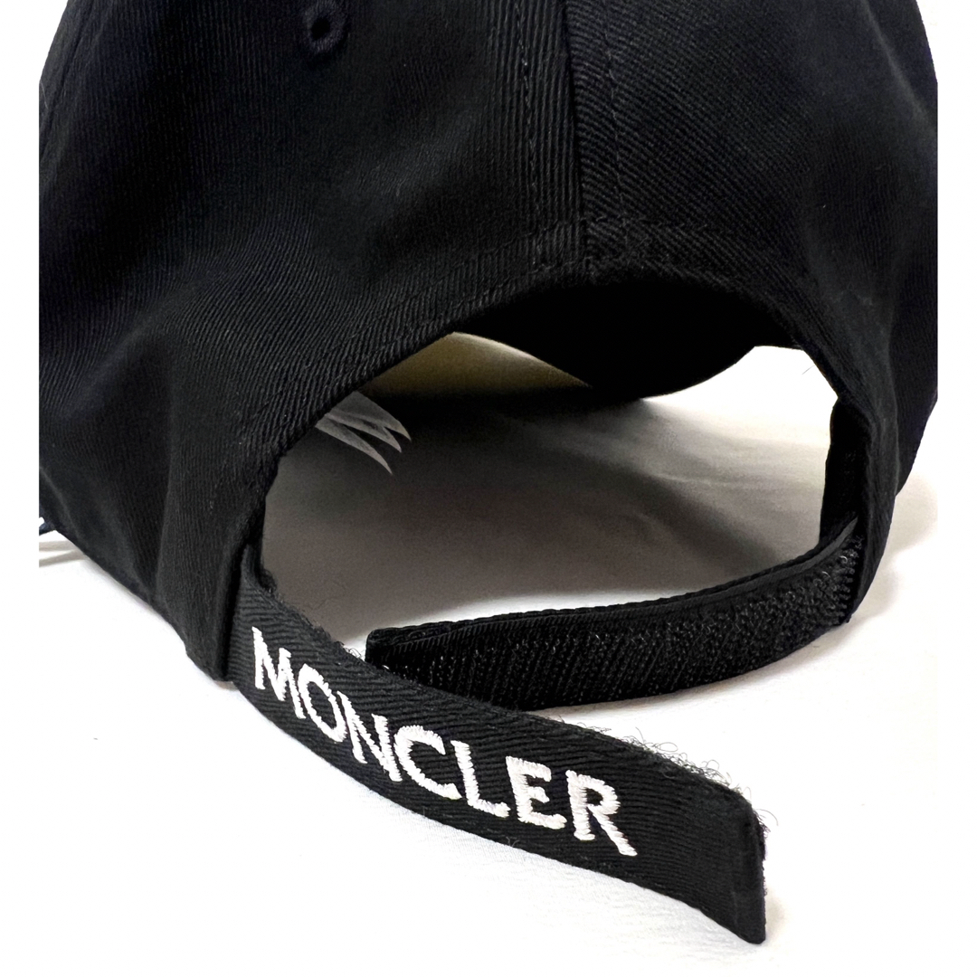 ブラック moncler キャップ ロゴ パッチ 帽子 ワッペン