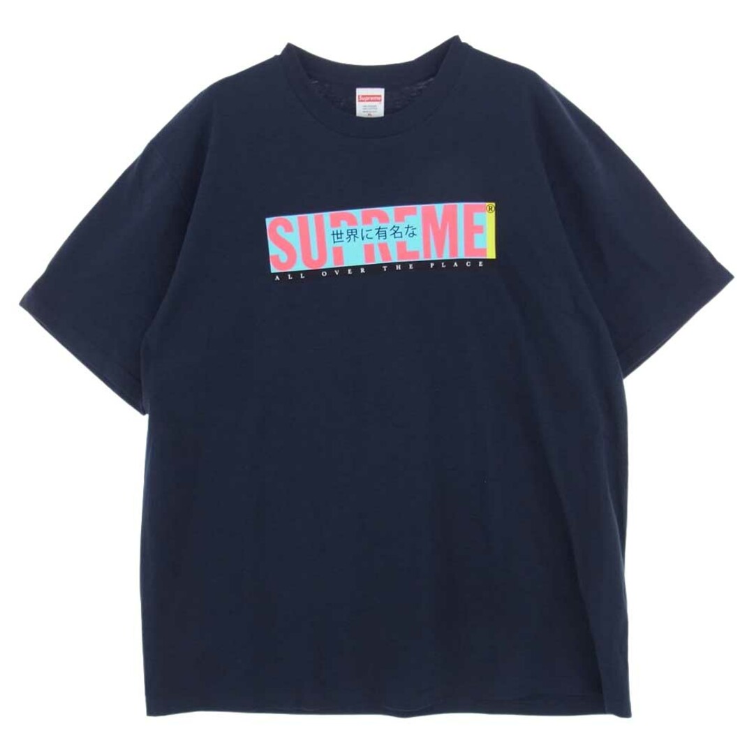 Supreme シュプリーム Ｔシャツ 22SS All Over Tee オールオーバー Tシャツ ダークネイビー系 XL