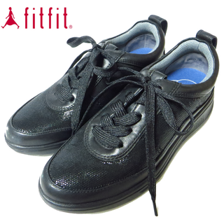 フィットフィット(fitfit)の極美品 FITFIT レザー LITE IV 84993 スニーカー 22.5㎝(スニーカー)